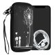 Kwmobile Universal XXL Cover - 7", Неопрен, Черно/Бяло, 30226.5.06