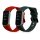 Комплект от 2 kwmobile каишки за Huawei Band 4, силикон, зелено/червено, 59802.04