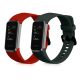 Комплект от 2 kwmobile каишки за Huawei Band 4, силикон, зелено/червено, 59802.04