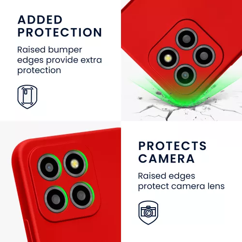 Калъф Kwmobile за Honor X8 5G/X6/70 Lite, червен, силикон, 59880.36