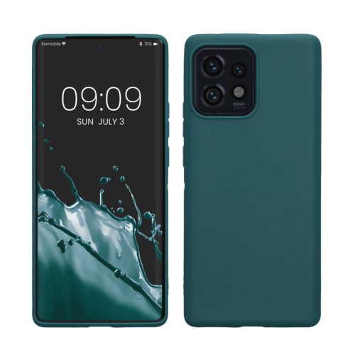 Kwmobile калъф за Motorola Edge 40 Pro/Edge Plus (2023), зелен, силиконов, 61343.78