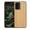 Калъф Kwmobile за Xiaomi 11T/11T Pro, кафяв/черен, дърво/силикон, 56465.24