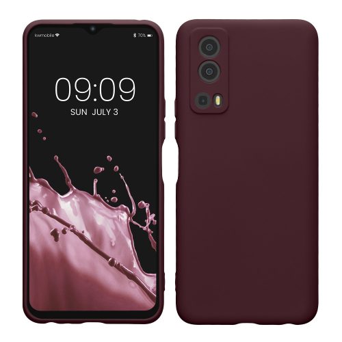 Калъф kwmobile за Vivo Y72 5G/Y52 5G, силиконов, тъмно кафяв, 59095.187