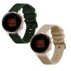 Комплект от 2 каишки Kwmobile за Garmin Venu 2S, сиво/зелено, силикон, 55152.03