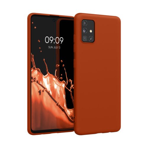 Kwmobile калъф за Samsung Galaxy A51, кафяв, силиконов, 51196.249