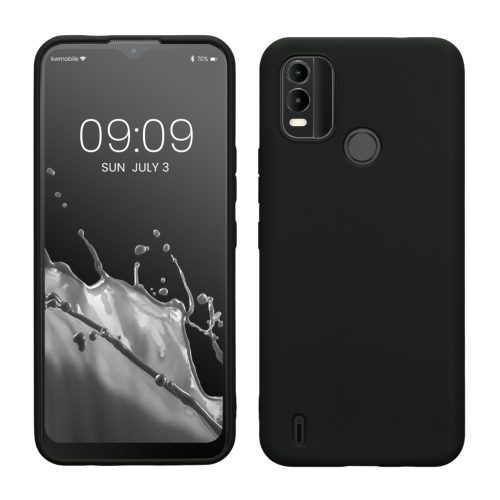 Kwmobile калъф за Nokia C21 Plus, черен, силиконов, 61460.01