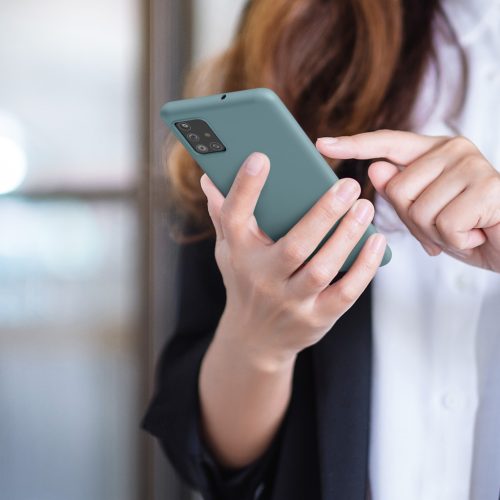 Kwmobile калъф за Samsung Galaxy A51, зелен, силиконов, 51196.206