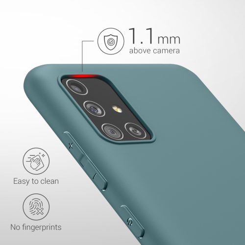 Kwmobile калъф за Samsung Galaxy A51, зелен, силиконов, 51196.206