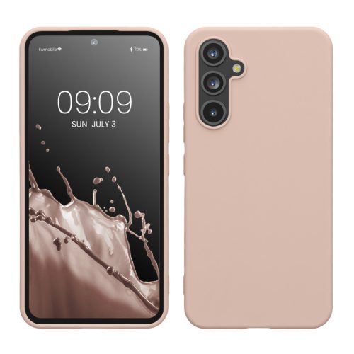 Kwmobile калъф за Samsung Galaxy A54 5G, кремав, силиконов, 60796.225