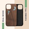 Калъф Kwmobile за Apple iPhone 13, многоцветен, дърво/силикон, 55953.16