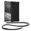 Kwmobile Кейс с връзка за Motorola Edge 40 Pro/Edge Plus (2023), Черен, Силиконов, 61504.01