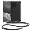 Kwmobile Кейс с връзка за Motorola Edge 40 Pro/Edge Plus (2023), Черен, Силиконов, 61504.01