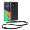 Kwmobile Кейс с връзка за Motorola Edge 40 Pro/Edge Plus (2023), Прозрачен/Черен, Силиконов, 61503.01