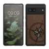 Kwmobile калъф за Google Pixel 7, кафяв, дърво/силикон, 60757.04