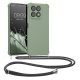 Kwmobile калъф с връзка за Honor X8a, светло зелен, силиконов, 61577.172