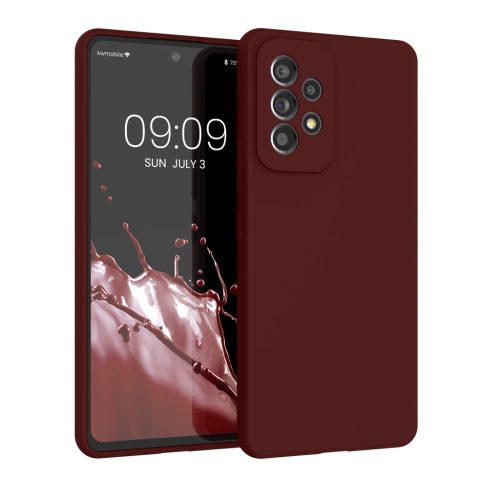 Kwmobile калъф за Samsung Galaxy A53 5G, тъмночервен, силиконов, 57835.19