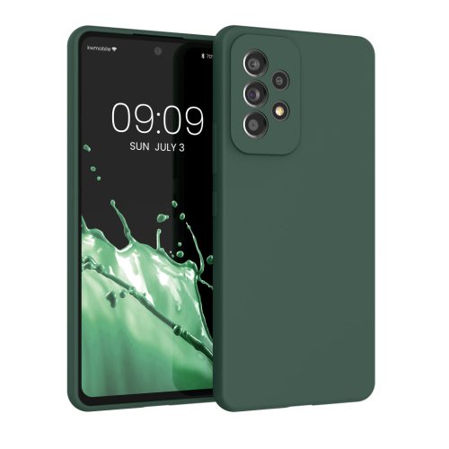 Kwmobile калъф за Samsung Galaxy A53 5G, зелен, силиконов, 57835.166