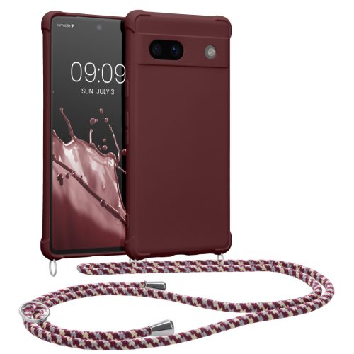 Kwmobile калъф с връзка за Google Pixel 7a, лилав, силиконов, 61600.187