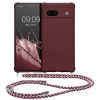 Kwmobile калъф с връзка за Google Pixel 7a, лилав, силиконов, 61600.187