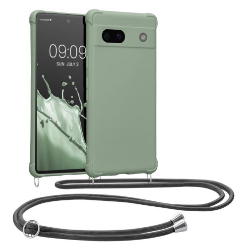 Kwmobile калъф с връзка за Google Pixel 7a, светло зелен, силиконов, 61600.172