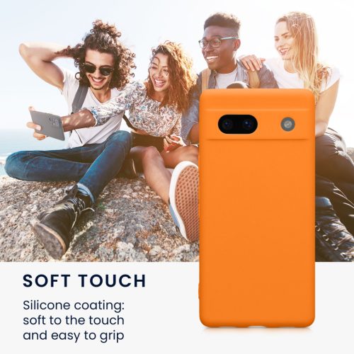 Kwmobile калъф за Google Pixel 7a, оранжев, силиконов, 61598.15