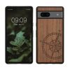 Kwmobile калъф за Google Pixel 7a, кафяв, дърво/силикон, 61603.02