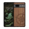 Kwmobile калъф за Google Pixel 7a, кафяв, дърво/силикон, 61603.02