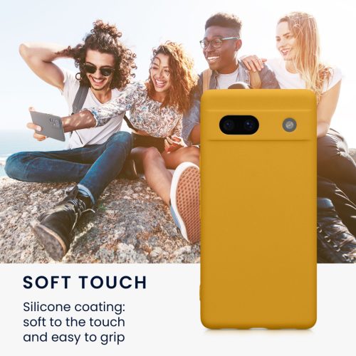 Kwmobile калъф за Google Pixel 7a, оранжев, силиконов, 61598.191