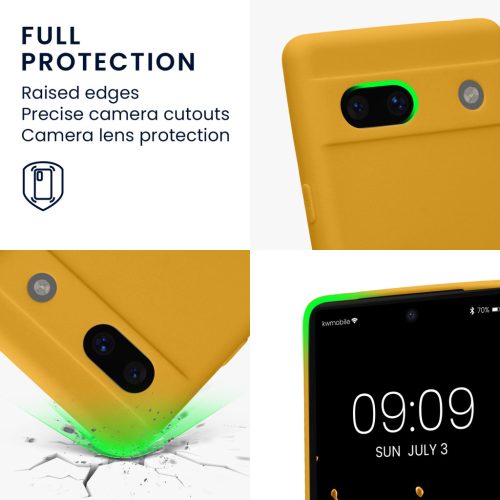 Kwmobile калъф за Google Pixel 7a, оранжев, силиконов, 61598.191