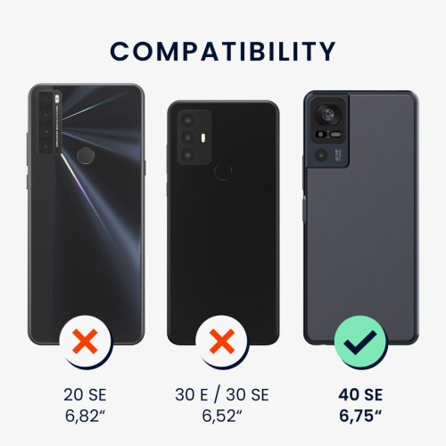 Kwmobile калъф за TCL 40 SE, оранжев, силиконов, 60793.15