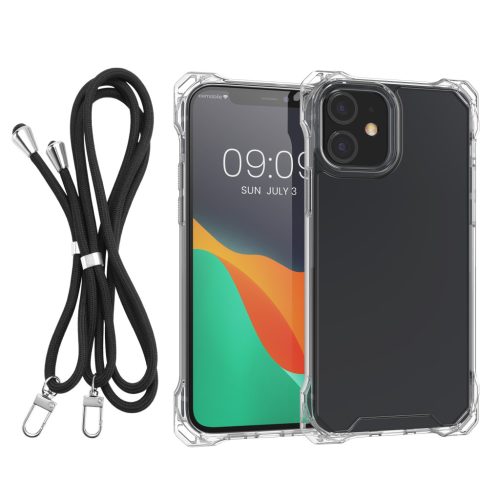 Kwmobile калъф с подвижна връзка за Apple iPhone 11, прозрачен/черен, поликарбонат, 61610.01
