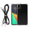 Kwmobile Кейс с подвижна връзка за Apple iPhone XR, Прозрачен/Черен, Поликарбонат, 61618.01