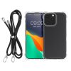Kwmobile Кейс с подвижна връзка за Apple iPhone 14 Pro Max, Прозрачен/Черен, Поликарбонат, 61622.01