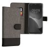 Kwmobile калъф за Motorola Moto E13, сив/черен, текстил/силикон, 61626.22