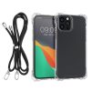 Kwmobile Кейс с подвижна връзка за Apple iPhone 12/iPhone 12 Pro, Прозрачен/Черен, Поликарбонат, 61619.01
