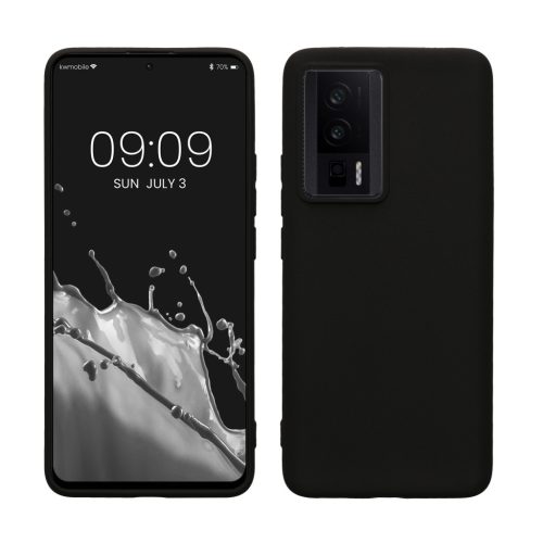 Kwmobile калъф за Poco F5 Pro, черен, силиконов, 61639.47