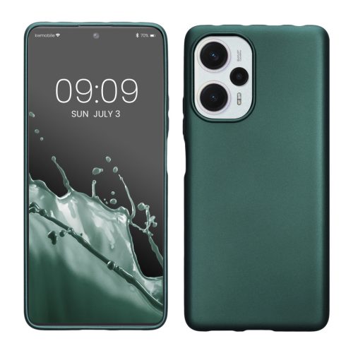 Kwmobile калъф за Xiaomi Poco F5, зелен, силиконов, 61637.14