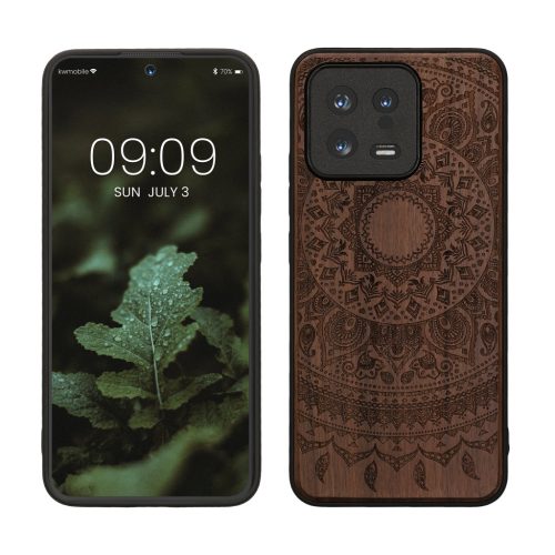 Kwmobile калъф за Xiaomi 13 5G, кафяв, дърво/силикон, 60695.02
