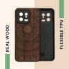 Kwmobile калъф за Xiaomi 13 5G, кафяв, дърво/силикон, 60695.02