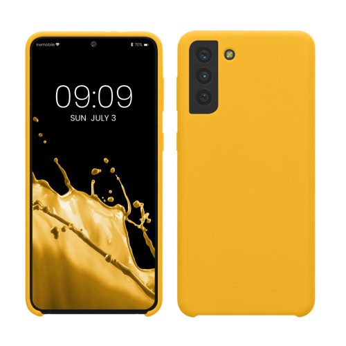 Kwmobile калъф за Samsung Galaxy S21 Plus, жълт, силиконов, 54066.165