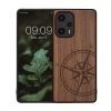 Kwmobile калъф за Xiaomi Poco F5, кафяв, дърво/силикон, 61661.01