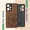 Kwmobile калъф за Xiaomi Poco F5, кафяв, дърво/силикон, 61661.01