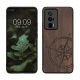 Kwmobile калъф за Poco F5 Pro, кафяв, дърво/силикон, 61662.01