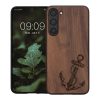 Kwmobile калъф за Samsung Galaxy S23 Plus, кафяв, дърво/силикон, 61686.04