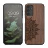 Kwmobile калъф за Samsung Galaxy A14 5G, кафяв, дърво/силикон, 60817.02