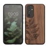 Kwmobile Кейс за Samsung Galaxy A54 5G, Кафяв, Дървен/Силиконов, 60799.06