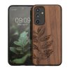 Kwmobile Кейс за Samsung Galaxy A54 5G, Кафяв, Дървен/Силиконов, 60799.06