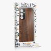Kwmobile Кейс за Samsung Galaxy A54 5G, Кафяв, Дървен/Силиконов, 60799.06