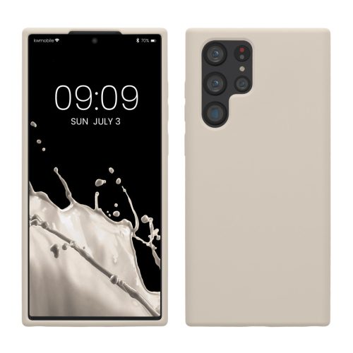 Kwmobile калъф за Samsung Galaxy S22 Ultra, кремав, силиконов, 56765.125