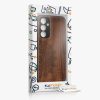 Kwmobile калъф за Samsung Galaxy A54 5G, кафяв, дърво/силикон, 60799.03